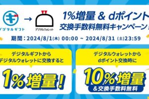 デジタルギフトからのdポイント11%増量